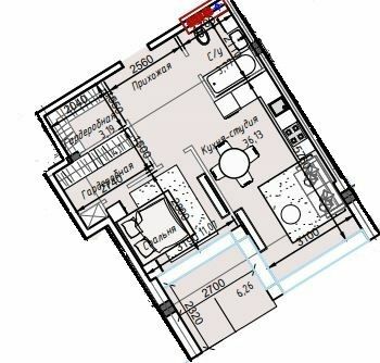 1-кімнатна 47.78 м² в ЖК ITown від 37 950 грн/м², Одеса