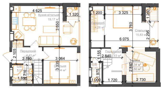 Дворівнева 66.59 м² в ЖК Гостомель Residence від 21 800 грн/м², смт Гостомель