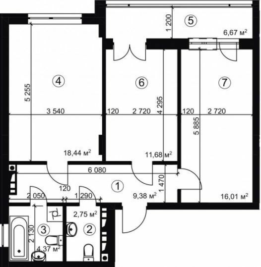 2-комнатная 65.97 м² в ЖК Сырецкий парк 2 от 31 300 грн/м², Киев