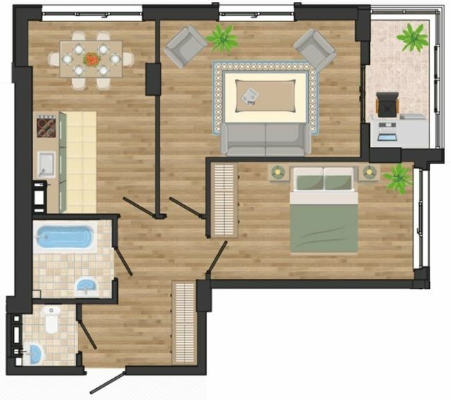 2-кімнатна 63.4 м² в ЖК Золота Ера від 19 250 грн/м², с. Крижанівка