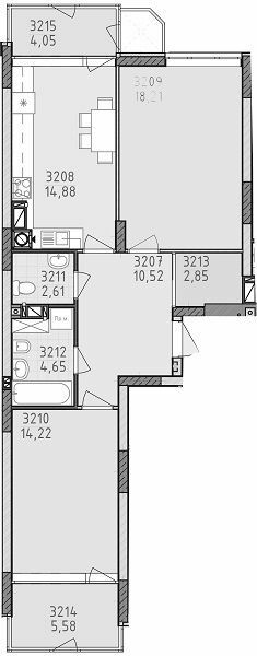 2-комнатная 72.76 м² в ЖК Лесная сказка 2 от 30 000 грн/м², Киев