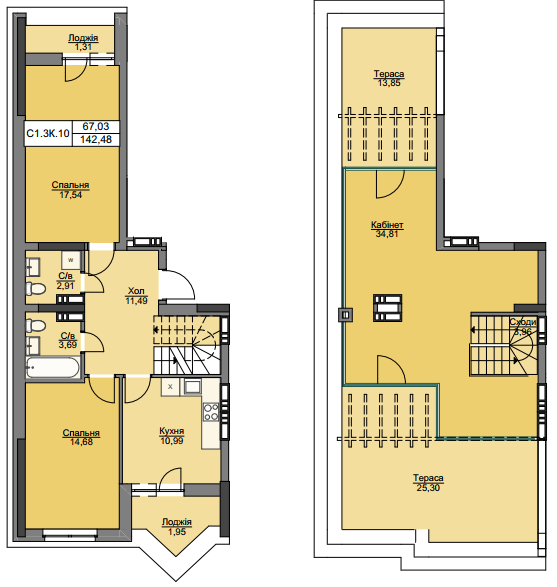 Дворівнева 142.48 м² в ЖК Вишгород Плаза від 23 000 грн/м², м. Вишгород