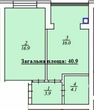 1-кімнатна 40.9 м² в ЖК Дмитрівський від 15 500 грн/м², с. Дмитрівка