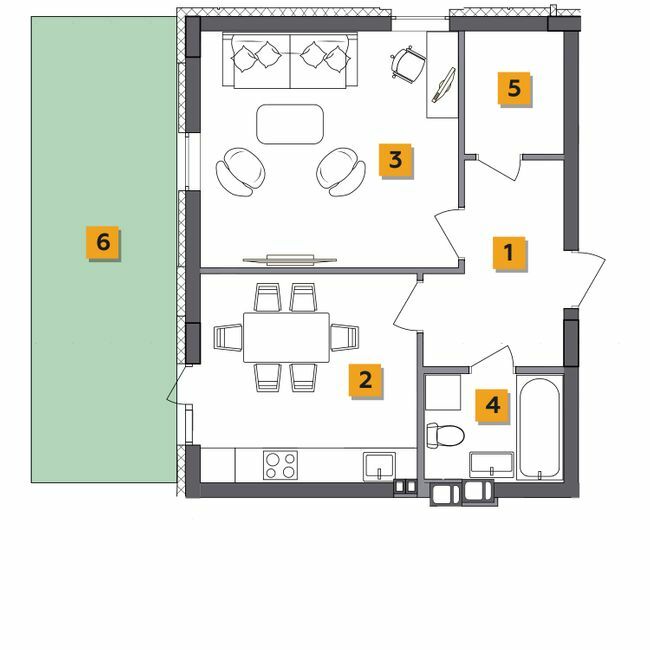 1-кімнатна 46.76 м² в ЖК Basa city від 28 500 грн/м², с. Ходосівка