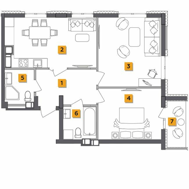 2-кімнатна 67.84 м² в ЖК Basa city від 34 000 грн/м², с. Ходосівка