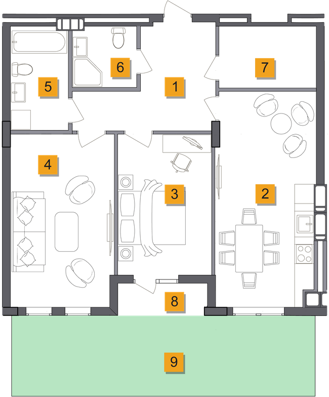 2-кімнатна 76.89 м² в ЖК Basa city від 25 000 грн/м², с. Ходосівка