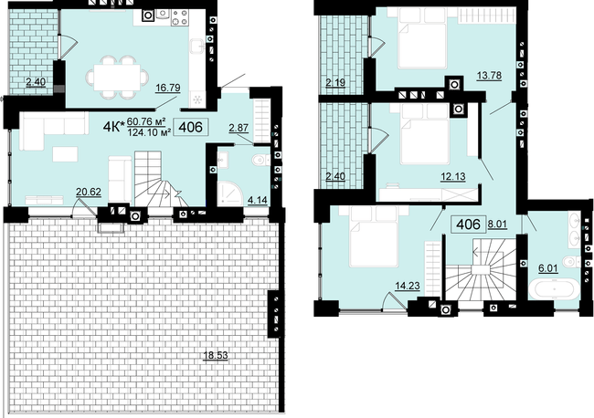 Дворівнева 124.1 м² в ЖК City Lake від 21 000 грн/м², с. Шевченкове
