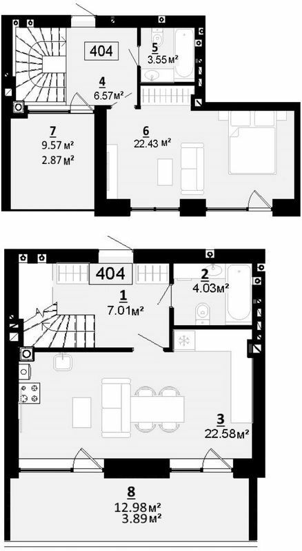 Дворівнева 72.93 м² в ЖК City Lake від 21 500 грн/м², с. Шевченкове