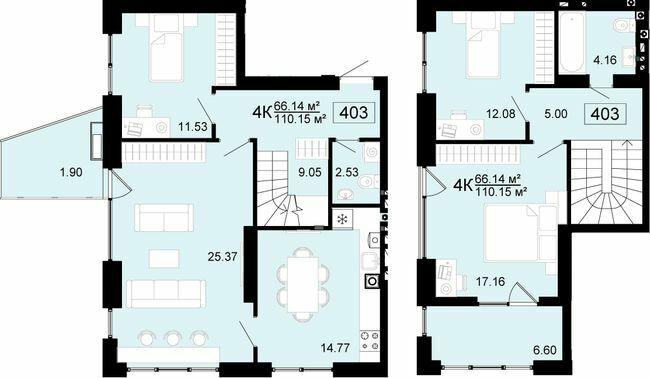 Дворівнева 110.15 м² в ЖК City Lake від 21 000 грн/м², с. Шевченкове