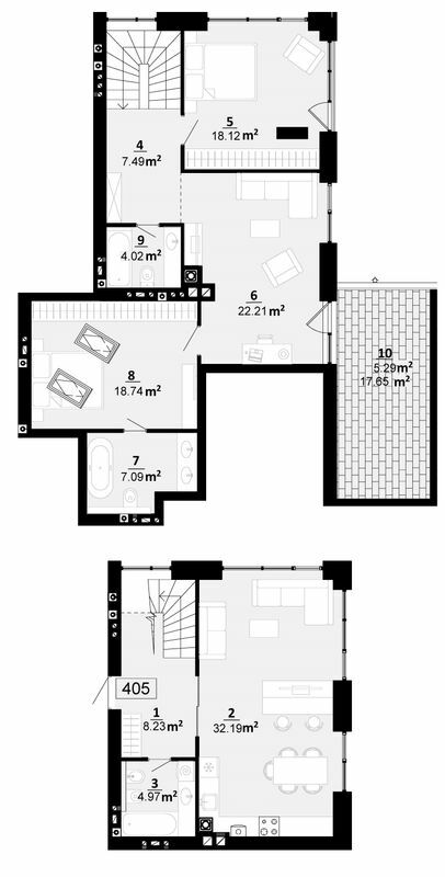 Дворівнева 128.35 м² в ЖК City Lake від 19 500 грн/м², с. Шевченкове