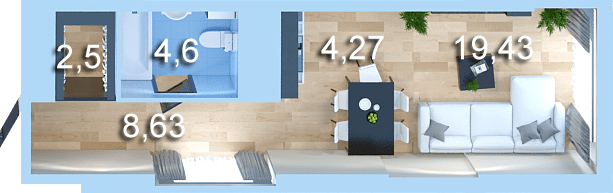1-комнатная 39.8 м² в ЖК Новопечерська Вежа от 62 201 грн/м², Киев