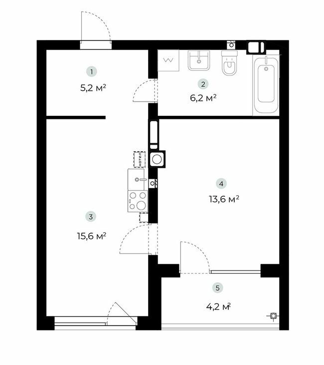 1-кімнатна 42.7 м² в ЖК PARKTOWN від 22 000 грн/м², смт Гостомель