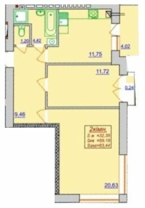 2-комнатная 63.44 м² в ЖК Квартал Лемковский от 11 000 грн/м², Ивано-Франковск