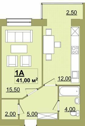 1-комнатная 41 м² в ЖК Городок Центральный от 10 500 грн/м², Ивано-Франковск