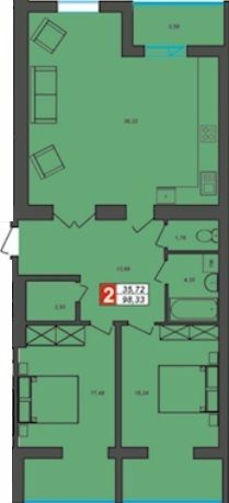 2-комнатная 98.33 м² в ЖК Sportcity от 19 200 грн/м², Хмельницкий