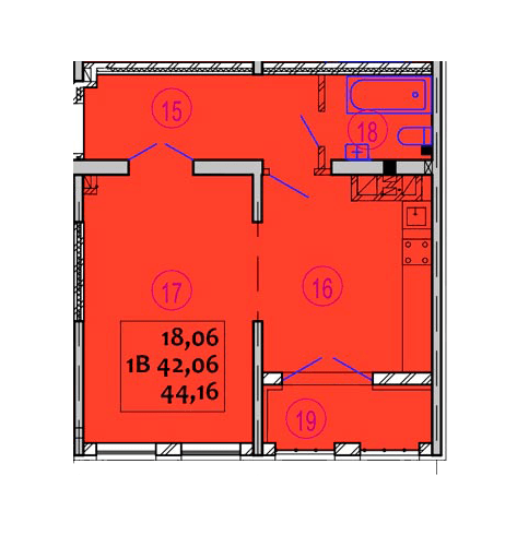 1-комнатная 44.16 м² в ЖК Варшавський от 14 100 грн/м², г. Ковель