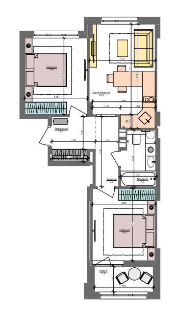 2-кімнатна 51.5 м² в ЖК Файна Таун від 50 050 грн/м², Київ
