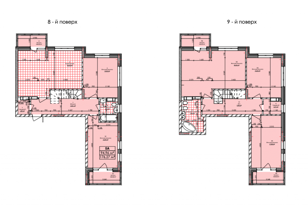 Дворівнева 176.27 м² в ЖК Бережанський від 28 000 грн/м², Київ