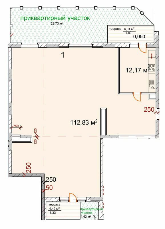 4-кімнатна 128 м² в ЖК Корона Ренессанса від 22 200 грн/м², Запоріжжя