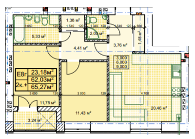 2-кімнатна 65.27 м² в ЖК Паркове містечко від 15 100 грн/м², Івано-Франківськ
