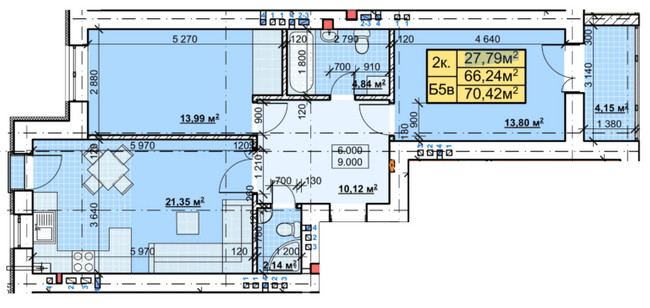 2-кімнатна 70.42 м² в ЖК Паркове містечко від 14 700 грн/м², Івано-Франківськ