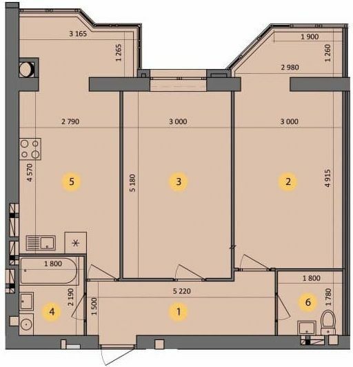 2-кімнатна 66.16 м² в ЖК Ковалівський від 14 050 грн/м², Кропивницький