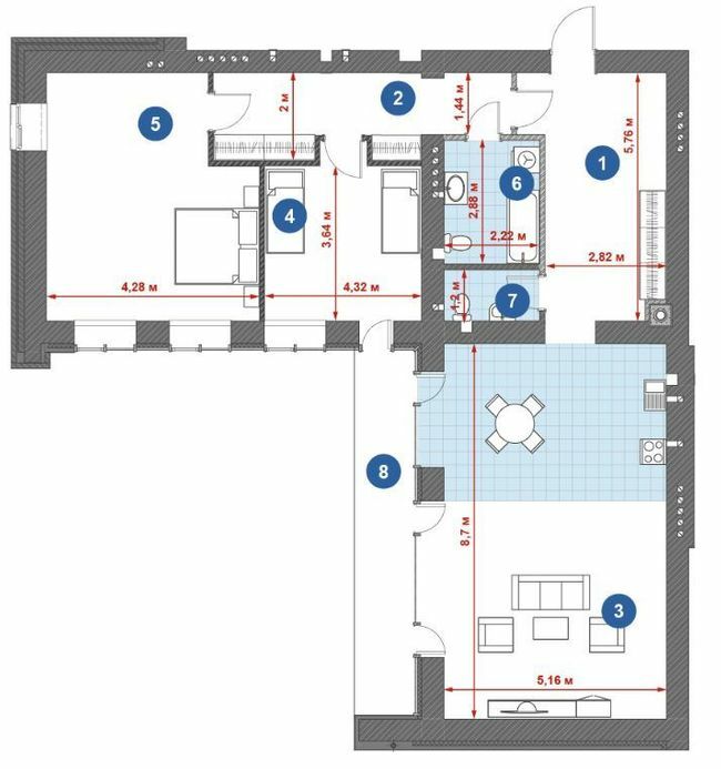 3-комнатная 123.64 м² в ЖК Central Park от 21 900 грн/м², г. Кременчуг