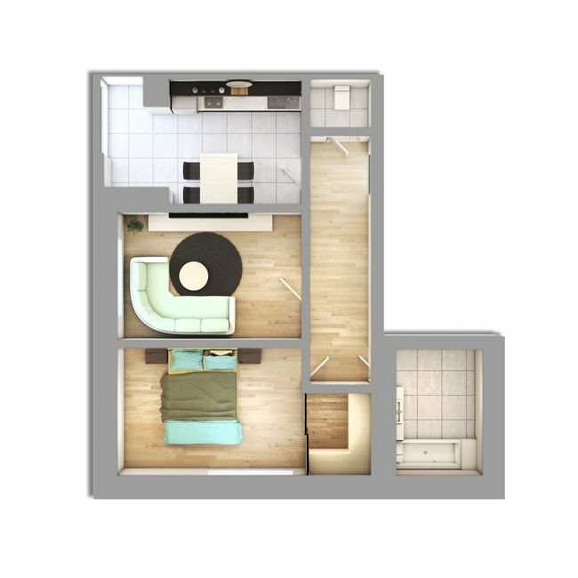2-комнатная 58.63 м² в ЖК На Щасливому от 16 500 грн/м², Ровно