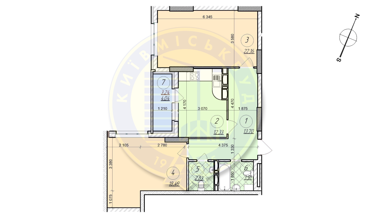 2-кімнатна 79.26 м² в ЖК FREEDOM від 25 379 грн/м², Київ