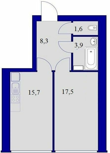 1-кімнатна 46 м² в ЖК Милі квартири від 21 000 грн/м², с. Мила