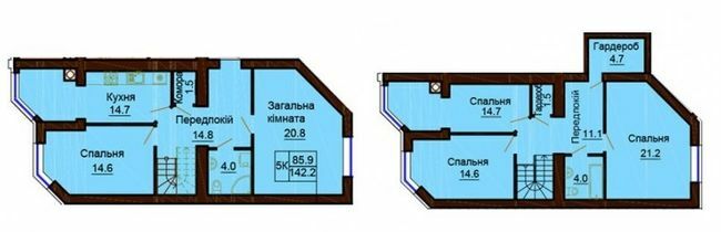 Двухуровневая 142.2 м² в ЖК София Сити от 24 000 грн/м², с. Софиевская Борщаговка