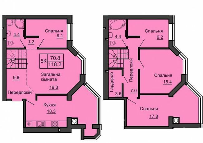 Двухуровневая 118.3 м² в ЖК София Сити от 24 000 грн/м², с. Софиевская Борщаговка