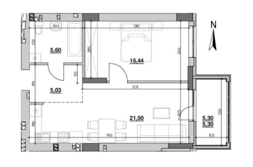 1-кімнатна 52.87 м² в ЖК Ріел Сіті від 17 132 грн/м², Львів