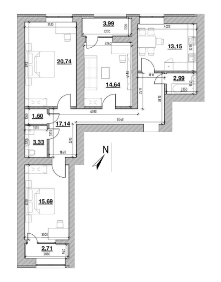 3-кімнатна 95.98 м² в ЖК Шенген від 24 094 грн/м², Львів