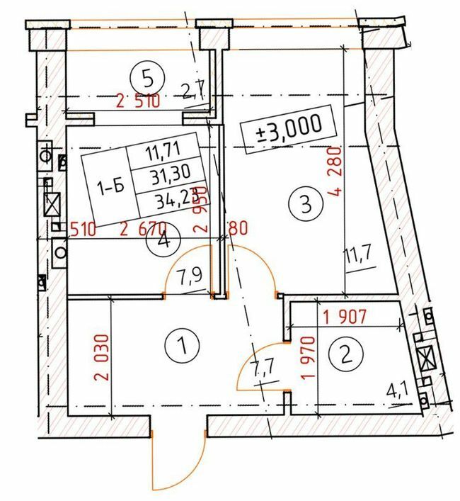 1-комнатная 34.23 м² в ЖК Новатор от 20 000 грн/м², г. Ирпень
