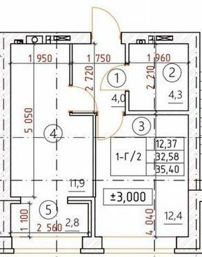 1-комнатная 35.4 м² в ЖК Новатор от 20 000 грн/м², г. Ирпень