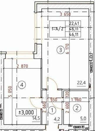 1-комнатная 46.11 м² в ЖК Новатор от 29 950 грн/м², г. Ирпень