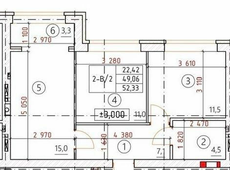 2-кімнатна 55.23 м² в ЖК Новатор від 18 650 грн/м², м. Ірпінь