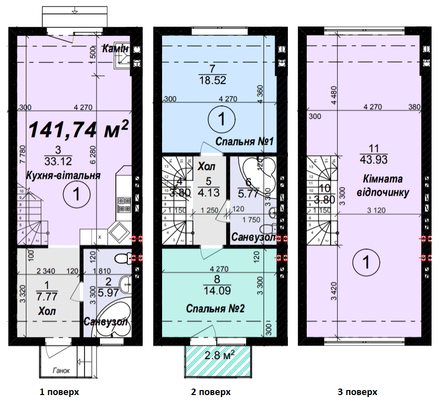 Таунхаус 141.74 м² в Таунхауси Modern House від 20 107 грн/м², с. Ходосівка