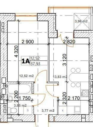 1-комнатная 37.93 м² в ЖК Семейный от 14 500 грн/м², пгт Дымер