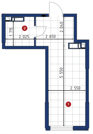 1-комнатная 23.08 м² в ЖК 4U от 25 480 грн/м², Киев