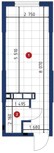 1-комнатная 21.45 м² в ЖК 4U от 25 480 грн/м², Киев