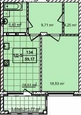 1-комнатная 59.17 м² в ЖК 52 Жемчужина (Pechersk Plaza) от 67 600 грн/м², Киев