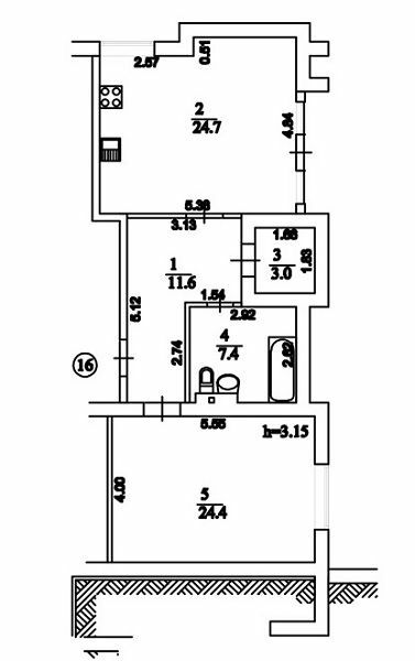 1-кімнатна 71.1 м² в ЖК Comfort Club від 39 300 грн/м², Київ