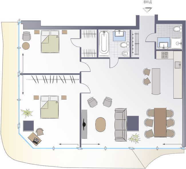 2-кімнатна 122.32 м² в ЖК Signature від 93 300 грн/м², Київ