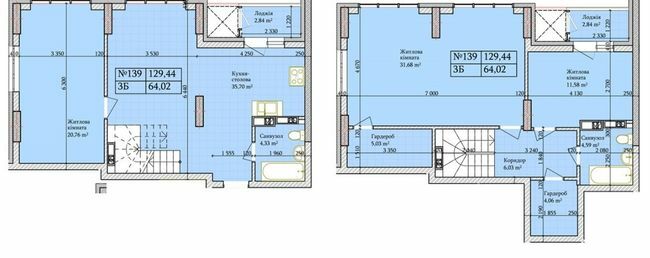 Дворівнева 129.44 м² в ЖК Багговутівський від 28 000 грн/м², Київ