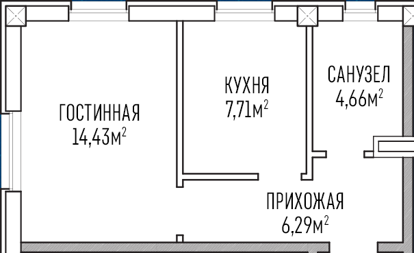 1-кімнатна 33.09 м² в ЖК Лондон Парк від 37 800 грн/м², Київ
