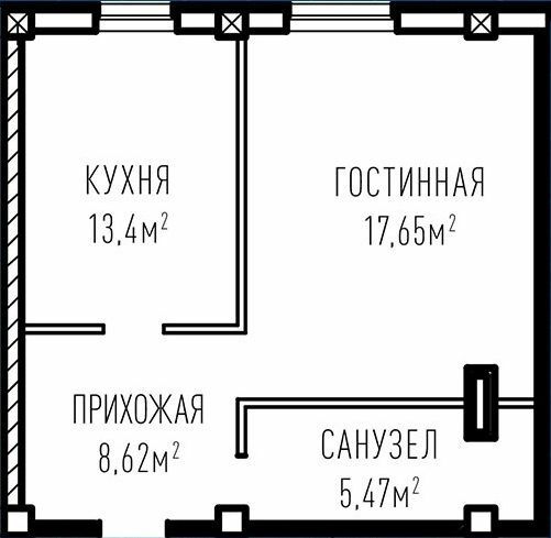 1-кімнатна 45.4 м² в ЖК Лондон Парк від 37 800 грн/м², Київ