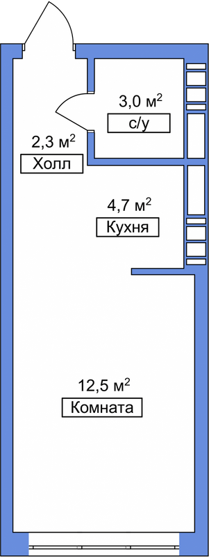 Смарт 23 м² в Апарт-комплекс Smart Oseli від 20 000 грн/м², м. Вишневе