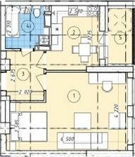 1-кімнатна 46.41 м² в ЖК Променада від 25 400 грн/м², м. Вишневе